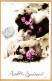 27477 / ⭐ Carte-Photo AIMABLE SOUVENIR Portrait Femme Mode 1900s Pensive  à Alice CATALAN  41 Grand'Rue Montpellier - Other & Unclassified
