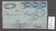 France - Lettre - Bordeaux Pour Danzig - Prusse - Triple Port Via AACHEN- 1866 - 1849-1876: Classic Period