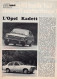 4 Feuillets De Magazine Opel Kadett 1973, GT/E 1976, - Advertising