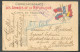 HOPITAL AUXILIAIRE LA GENETTE à LA ROCHELLE -  Carte Aux Drapeaux ARMEE BELGE, ANGLAISE RUSSE Et FRANCAISE Dc Violet REG - Armée Belge