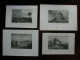 FRANCE 4x Original Gravure Nantes Orleans Cathedrale Rouen Nismes - Estampes & Gravures