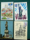 Delcampe - Collection Thèmes Divers Surtout Célébrités Monuments Avec FDC, Histoire Postale - Collections (with Albums)