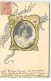 Carte Gaufrée - Portrait D'une Jeune Fille Dans Un Médaillon - Artiste ? - Entertainers