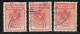 GREECE 1936-1946 Revenue Documentary 3 X 10.000 Dr. Orange (McD 237) With Almost Complete Cancellation From Document - Fiscaux