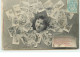 Bergeret - Portrait De Fillette Avec Autour Des Cartes Postales De Bergeret - Bergeret