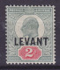 British Levant 1905 Mi. 16, 4p. König King Edward VII. Overprinted Aufdruck Surchargé 'LEVANT', MH* - British Levant