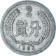 Monnaie, Chine, 2 Fen, 1963 - Cina