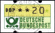 Deutschland Bund ATM 1.2 Iu Grünlicholiv 20Pf. Ersttag Voll-O 14.4.92  Standortautomat Oerlenbach Automatenmarken Nagler - Timbres De Distributeurs [ATM]