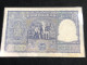 INDIA 100 RUPEES P-43  1957 TIGER ELEPHANT DAM MONEY BILL Rhas Pinhole ARE BANK NOTE Red Numbers Above And Below 1 Pcs A - Inde