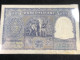 Delcampe - INDIA 100 RUPEES P-43  1957 TIGER ELEPHANT DAM MONEY BILL Rhas Pinhole ARE BANK NOTE Red Numbers Above And Below 1 Pcs A - Inde