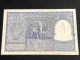 INDIA 100 RUPEES P-43  1957 TIGER ELEPHANT DAM MONEY BILL Rhas Pinhole ARE BANK NOTE Black Numbers Above And Below 1 Pcs - Inde