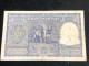 Delcampe - INDIA 100 RUPEES P-43  1957 TIGER ELEPHANT DAM MONEY BILL Rhas Pinhole ARE BANK NOTE Black Numbers Above And Below 1 Pcs - Inde