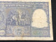 Delcampe - INDIA 100 RUPEES P-43  1957 TIGER ELEPHANT DAM MONEY BILL Rhas Pinhole ARE BANK NOTE Black Numbers Above And Below 1 Pcs - Inde