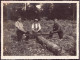 PHOTO DE BUCHERONS DANS UNE FORET 22.5 X 17 CM - Anonymous Persons