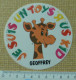 AUTOCOLLANT TOYS'R US - GIRAFE - GEOFFREY - Autocollants