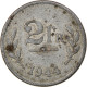 Monnaie, Belgique, 2 Francs, 2 Frank, 1944, TTB, Zinc Coated Steel, KM:133 - 2 Francs (1944 Libération)
