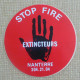AUTOCOLLANT STOP FIRE EXTINCTEURS NANTERRE - ANCIEN - Autocollants
