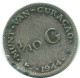 1/10 GULDEN 1944 CURACAO NÉERLANDAIS NETHERLANDS ARGENT Colonial Pièce #NL11792.3.F.A - Curacao