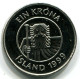 1 KRONA 1999 ISLANDE ICELAND UNC Fish Pièce #W11371.F.A - Islanda