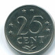 25 CENTS 1971 NETHERLANDS ANTILLES Nickel Colonial Coin #S11592.U.A - Antille Olandesi