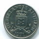 25 CENTS 1971 NETHERLANDS ANTILLES Nickel Colonial Coin #S11592.U.A - Antille Olandesi