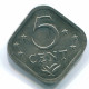 5 CENTS 1980 ANTILLAS NEERLANDESAS Nickel Colonial Moneda #S12309.E.A - Antille Olandesi