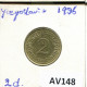 2 DINARA 1986 YUGOSLAVIA Coin #AV148.U.A - Yugoslavia