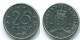 25 CENTS 1971 NETHERLANDS ANTILLES Nickel Colonial Coin #S11503.U.A - Nederlandse Antillen