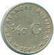 1/10 GULDEN 1966 NETHERLANDS ANTILLES SILVER Colonial Coin #NL12677.3.U.A - Netherlands Antilles