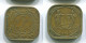 5 CENTS 1966 SURINAM NIEDERLANDE Nickel-Brass Koloniale Münze #S12807.D.A - Surinam 1975 - ...