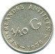 1/10 GULDEN 1956 ANTILLES NÉERLANDAISES ARGENT Colonial Pièce #NL12086.3.F.A - Netherlands Antilles
