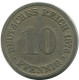 10 PFENNIG 1876 ALEMANIA Moneda GERMANY #DB319.E.A - 10 Pfennig