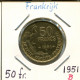 50 FRANCS 1951 B FRANCIA FRANCE Moneda #AM445.E.A - 50 Francs