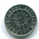 10 CENTS 1991 ANTILLES NÉERLANDAISES Nickel Colonial Pièce #S11347.F.A - Netherlands Antilles