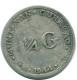 1/4 GULDEN 1944 CURACAO NEERLANDÉS NETHERLANDS PLATA Colonial #NL10660.4.E.A - Curacao