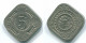 5 CENTS 1965 ANTILLES NÉERLANDAISES Nickel Colonial Pièce #S12434.F.A - Nederlandse Antillen