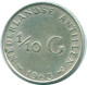 1/10 GULDEN 1963 ANTILLAS NEERLANDESAS PLATA Colonial Moneda #NL12530.3.E.A - Netherlands Antilles