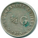 1/4 GULDEN 1970 ANTILLAS NEERLANDESAS PLATA Colonial Moneda #NL11656.4.E.A - Niederländische Antillen