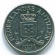 25 CENTS 1971 NIEDERLÄNDISCHE ANTILLEN Nickel Koloniale Münze #S11533.D.A - Antillas Neerlandesas