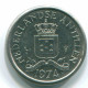 10 CENTS 1974 ANTILLES NÉERLANDAISES Nickel Colonial Pièce #S13536.F.A - Antilles Néerlandaises