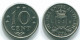 10 CENTS 1974 ANTILLES NÉERLANDAISES Nickel Colonial Pièce #S13536.F.A - Netherlands Antilles