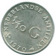 1/10 GULDEN 1970 NIEDERLÄNDISCHE ANTILLEN SILBER Koloniale Münze #NL12974.3.D.A - Netherlands Antilles