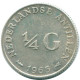 1/4 GULDEN 1965 NETHERLANDS ANTILLES SILVER Colonial Coin #NL11279.4.U.A - Antilles Néerlandaises