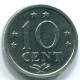 10 CENTS 1971 NETHERLANDS ANTILLES Nickel Colonial Coin #S13444.U.A - Niederländische Antillen