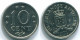 10 CENTS 1971 NETHERLANDS ANTILLES Nickel Colonial Coin #S13444.U.A - Netherlands Antilles