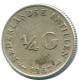 1/4 GULDEN 1967 ANTILLAS NEERLANDESAS PLATA Colonial Moneda #NL11464.4.E.A - Niederländische Antillen