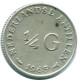 1/4 GULDEN 1965 ANTILLAS NEERLANDESAS PLATA Colonial Moneda #NL11314.4.E.A - Antilles Néerlandaises