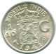 1/10 GULDEN 1941 P INDIAS ORIENTALES DE LOS PAÍSES BAJOS PLATA #NL13756.3.E.A - Dutch East Indies