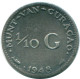 1/10 GULDEN 1948 CURACAO NÉERLANDAIS NETHERLANDS ARGENT Colonial Pièce #NL11985.3.F.A - Curaçao