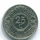 25 CENTS 1993 NIEDERLÄNDISCHE ANTILLEN Nickel Koloniale Münze #S11288.D.A - Niederländische Antillen